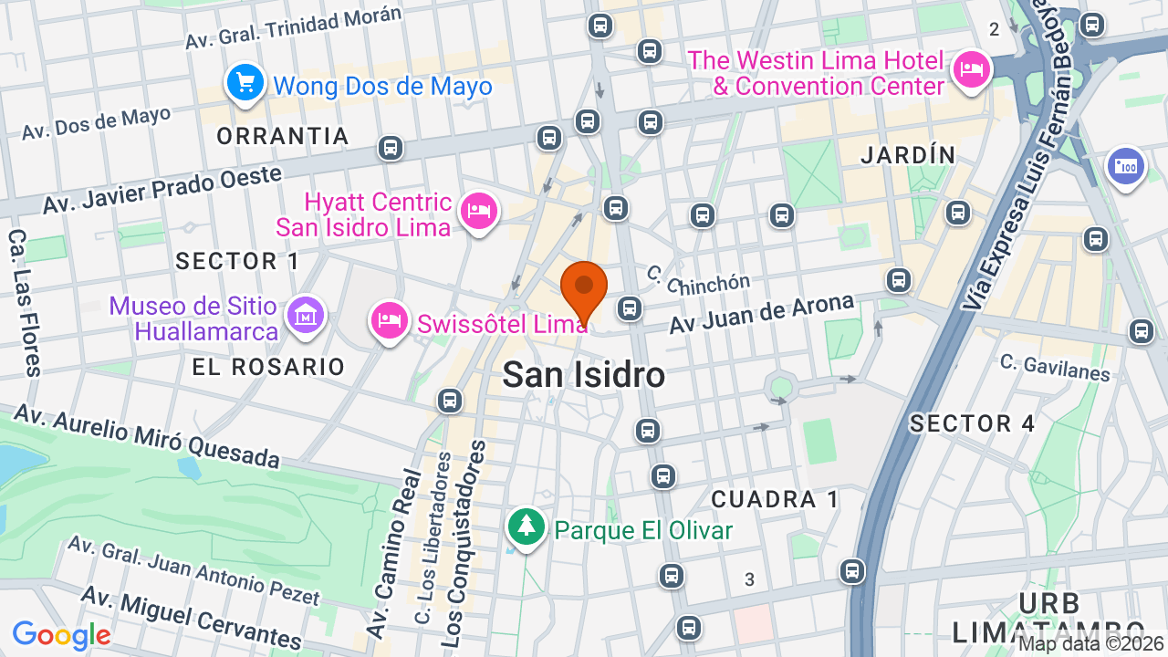 Ubicación aproximada en Miraflores
