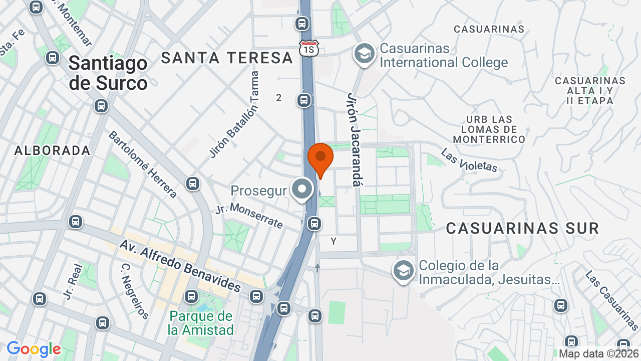 Ubicación aproximada en Santiago de Surco