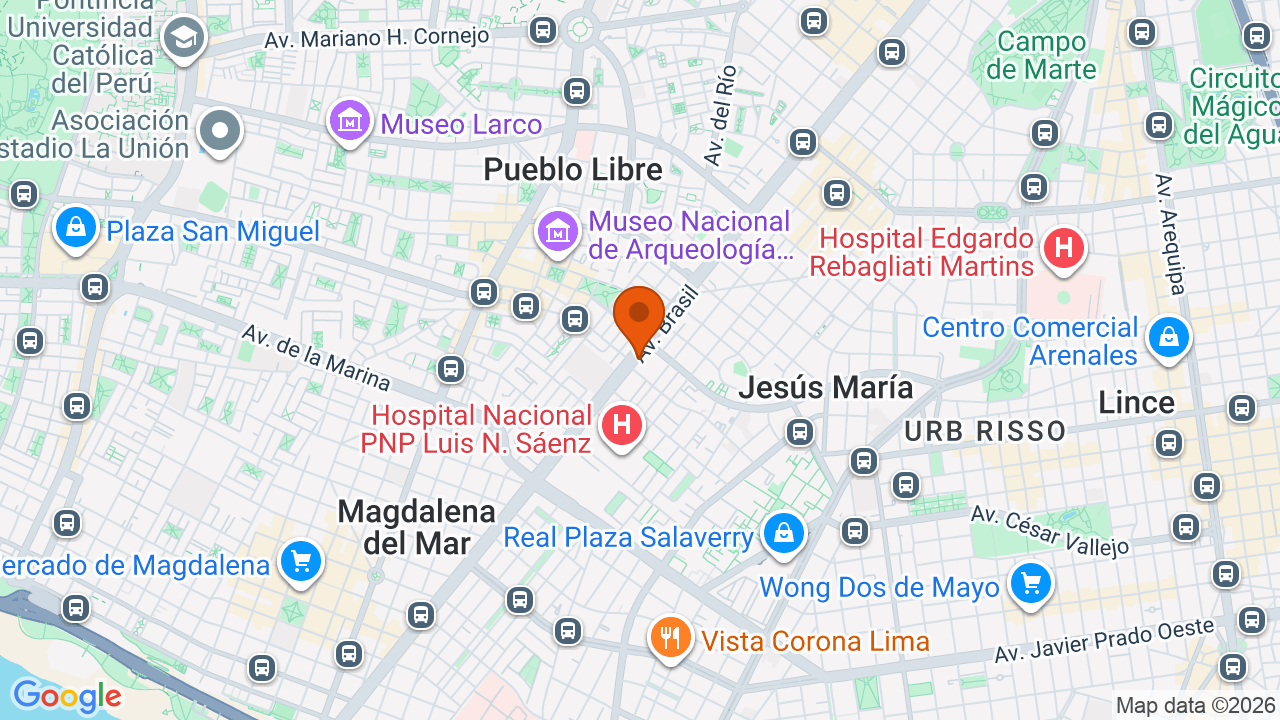 Ubicación aproximada en Jesús María