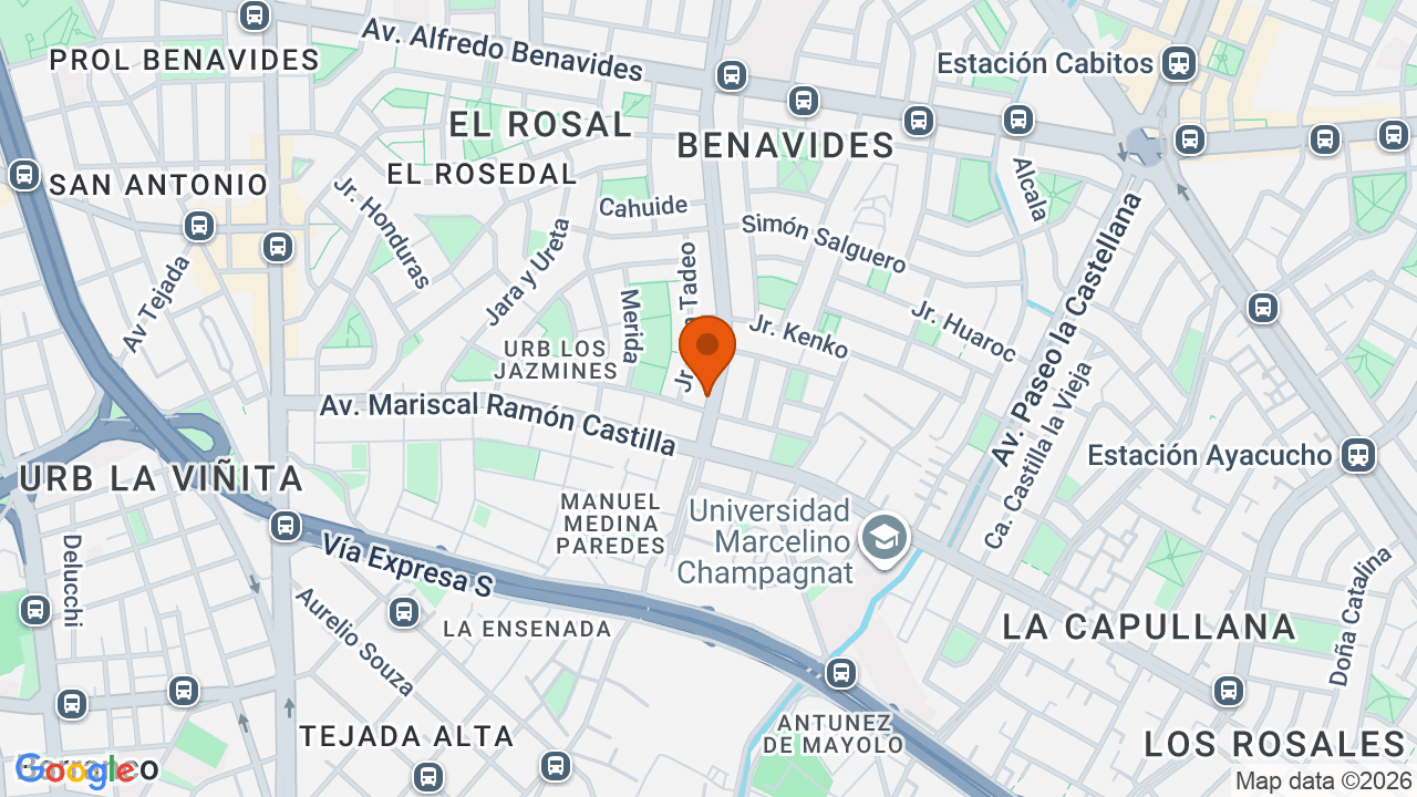 Ubicación aproximada en Santiago de Surco
