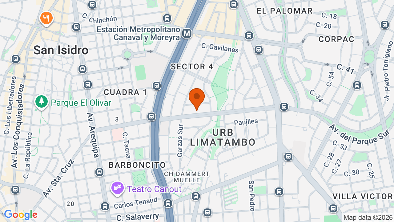 Ubicación aproximada en San Isidro