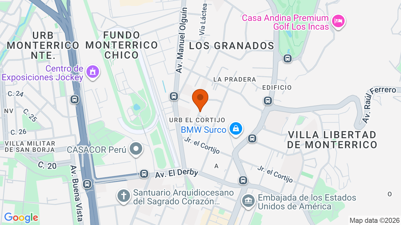 Ubicación aproximada en Santiago de Surco