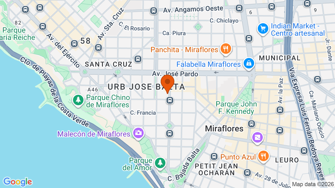 Ubicación aproximada en Miraflores