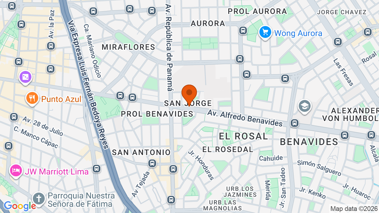 Ubicación aproximada en Miraflores