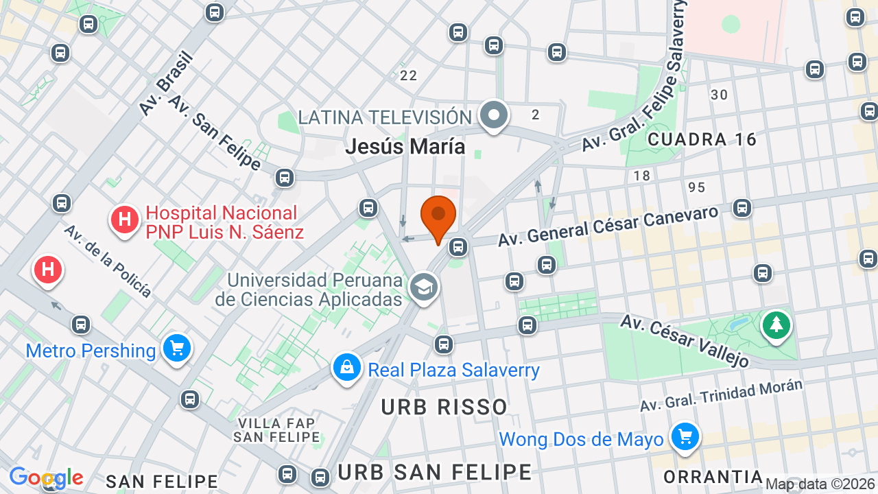 Ubicación aproximada en Jesús María