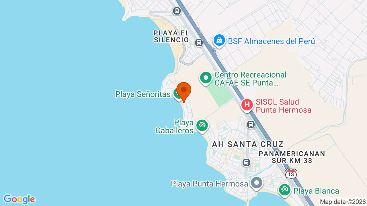 Ubicación aproximada en Punta Hermosa