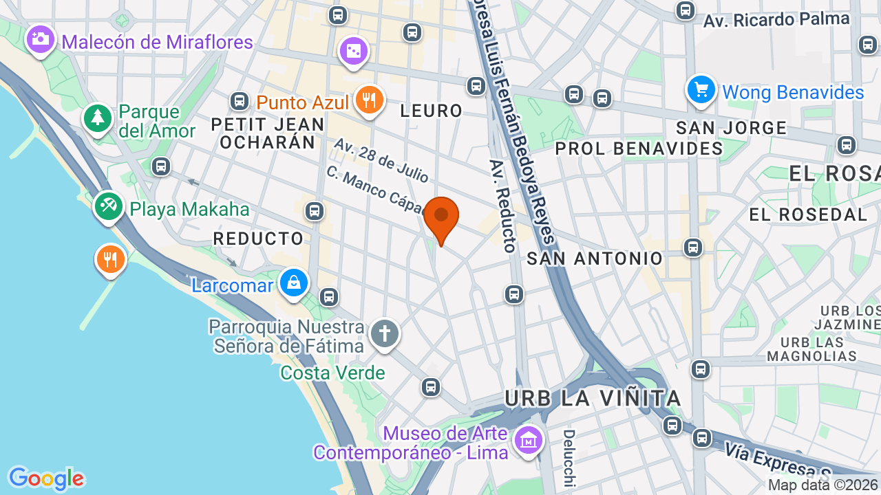 Ubicación aproximada en Miraflores