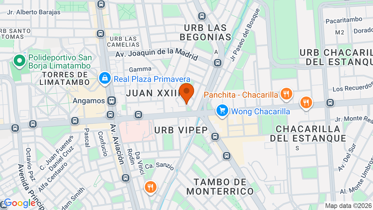 Ubicación aproximada en San Borja