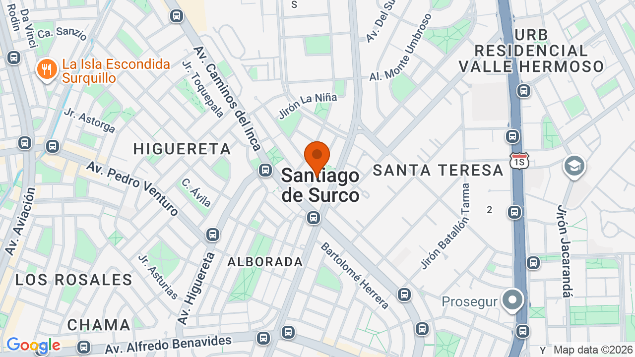Ubicación aproximada en Santiago de Surco