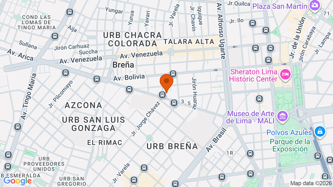 Ubicación aproximada en Breña