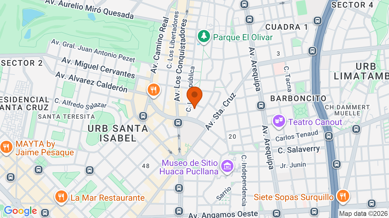 Ubicación aproximada en San Isidro