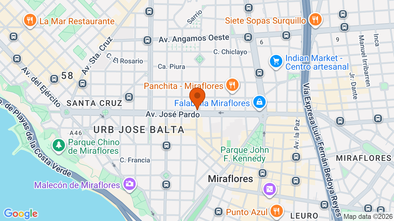 Ubicación aproximada en Miraflores
