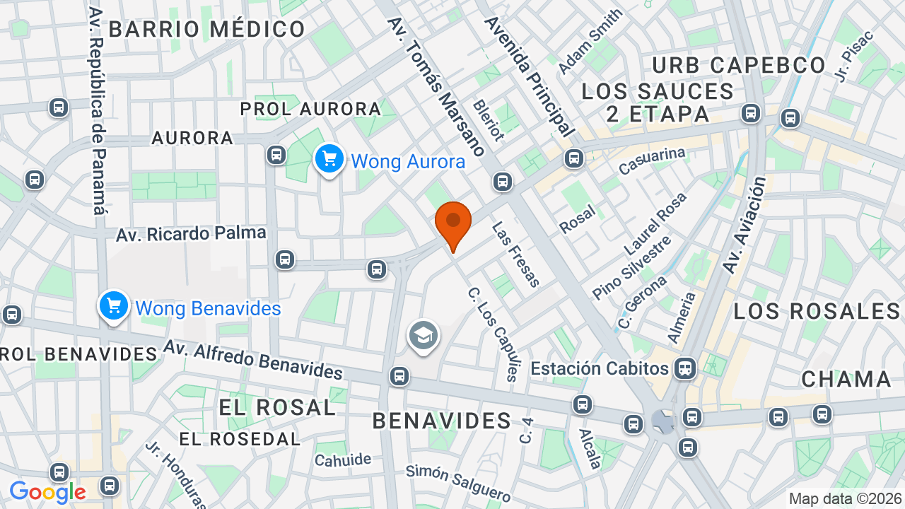 Ubicación aproximada en Miraflores