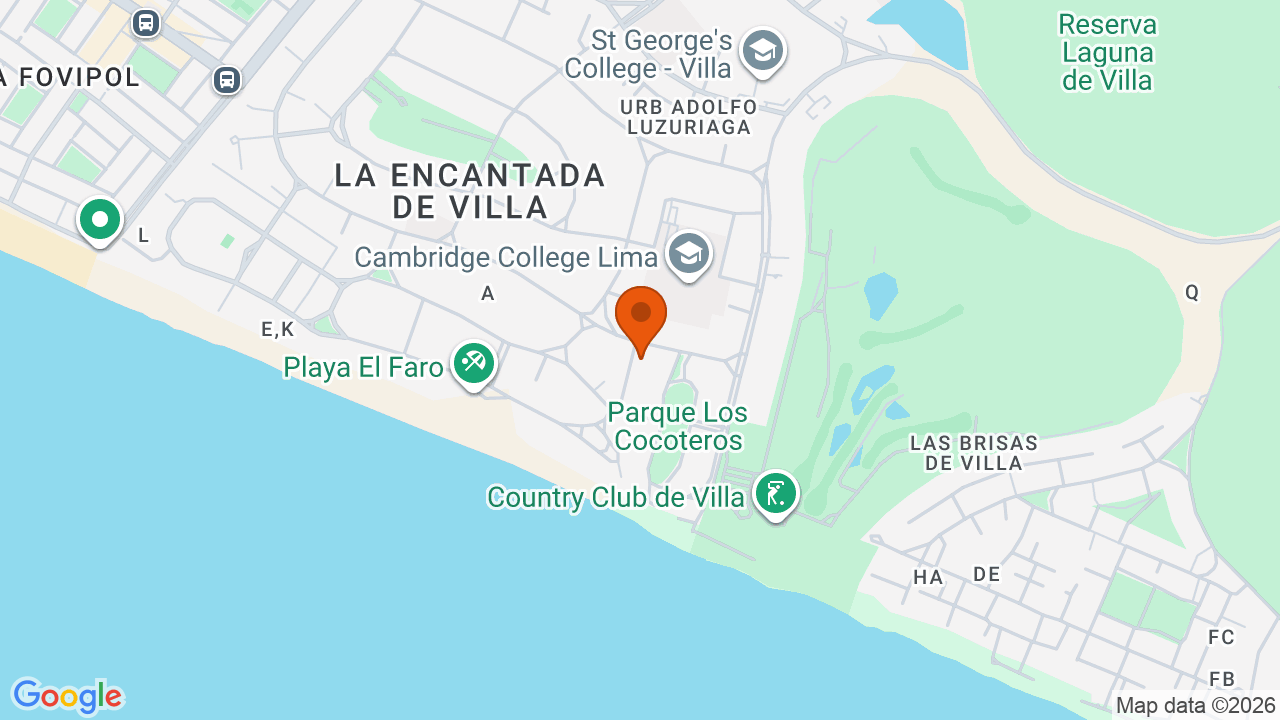 Ubicación aproximada en Chorrillos