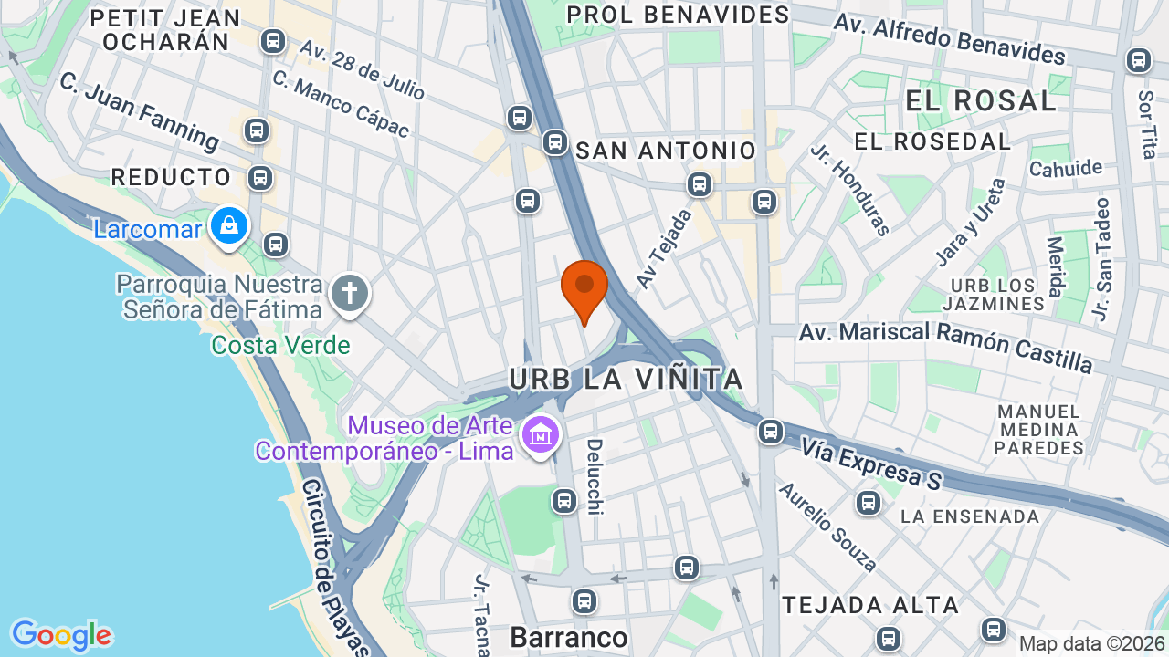 Ubicación aproximada en Miraflores
