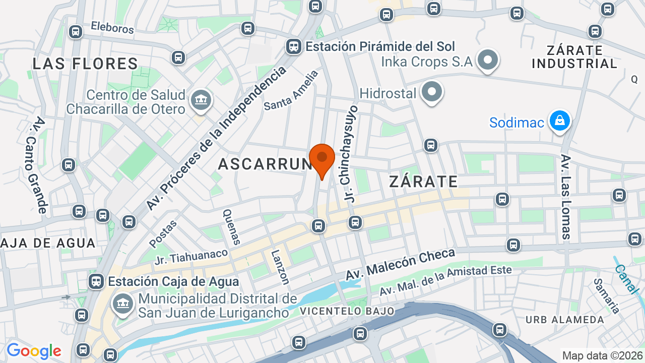 Ubicación aproximada en San Juan de Lurigancho