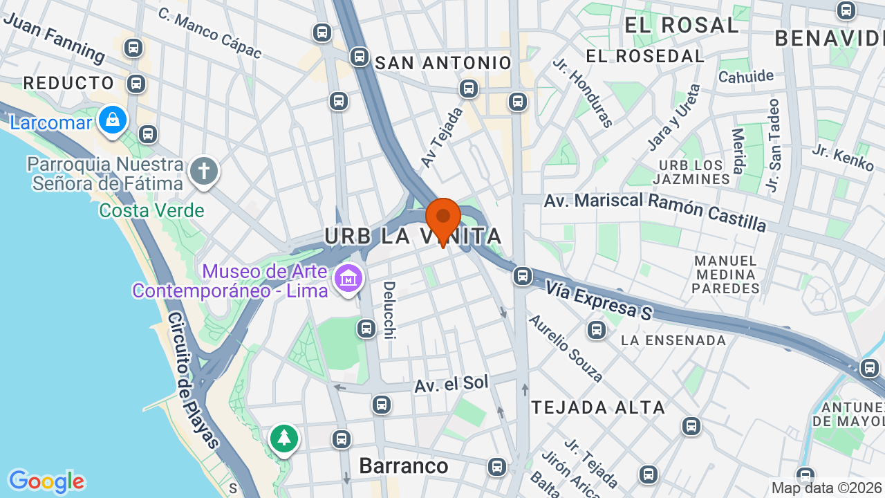 Ubicación aproximada en Barranco