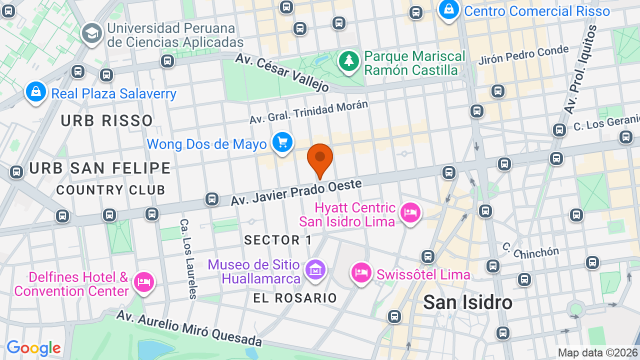 Ubicación aproximada en San Isidro