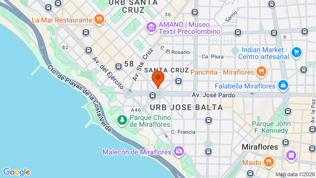 Ubicación aproximada en Miraflores