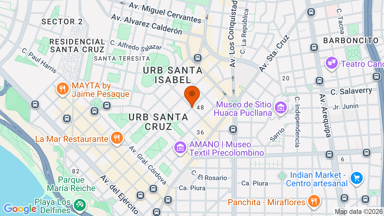 Ubicación aproximada en Miraflores