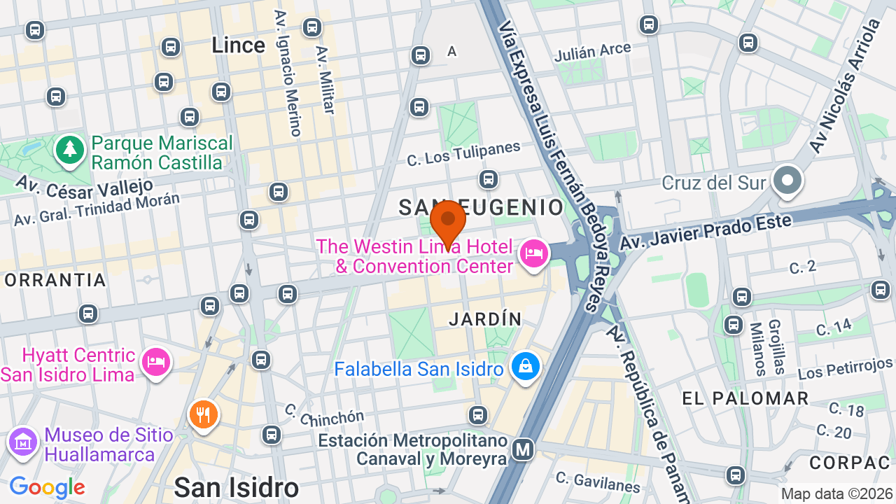 Ubicación aproximada en San Isidro