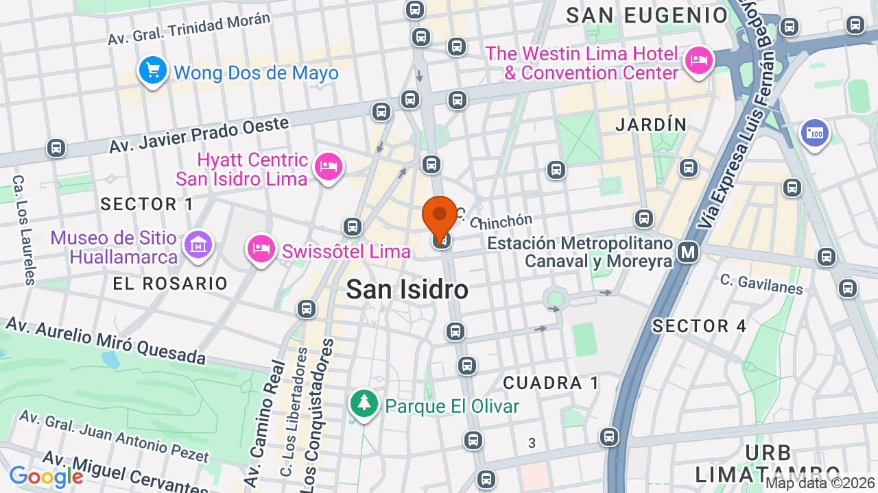 Ubicación aproximada en San Isidro