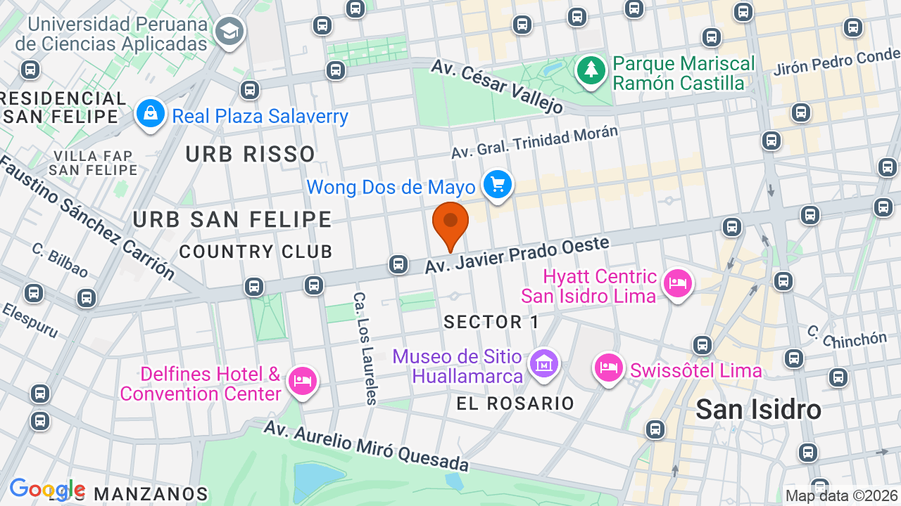 Ubicación aproximada en San Isidro