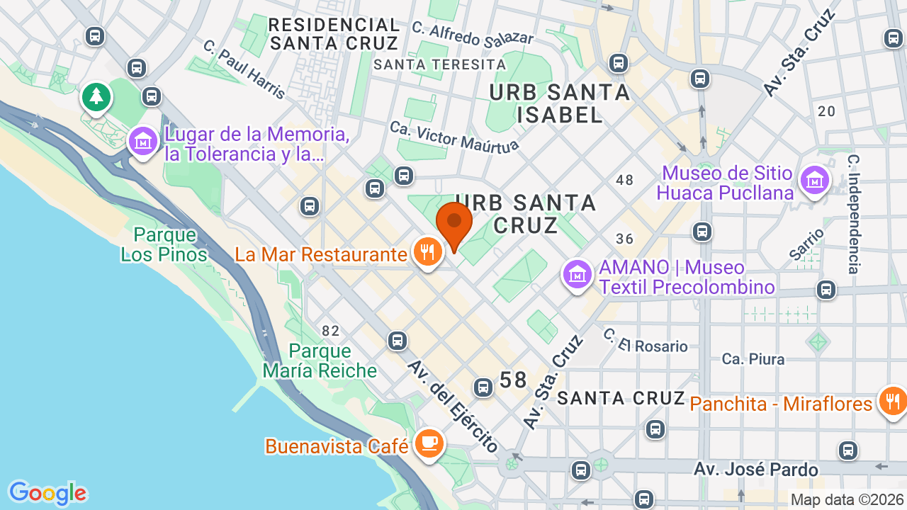 Ubicación aproximada en Miraflores