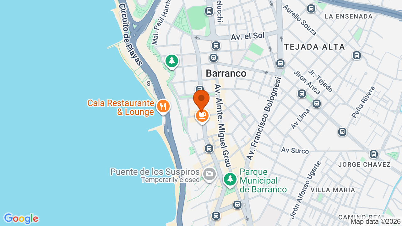Ubicación aproximada en Barranco