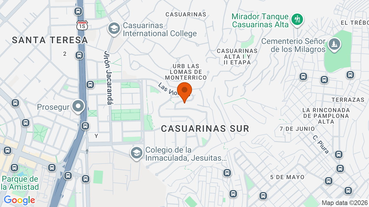 Ubicación aproximada en Santiago de Surco