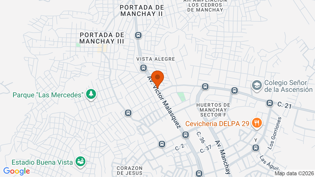 Ubicación aproximada en Pachacámac