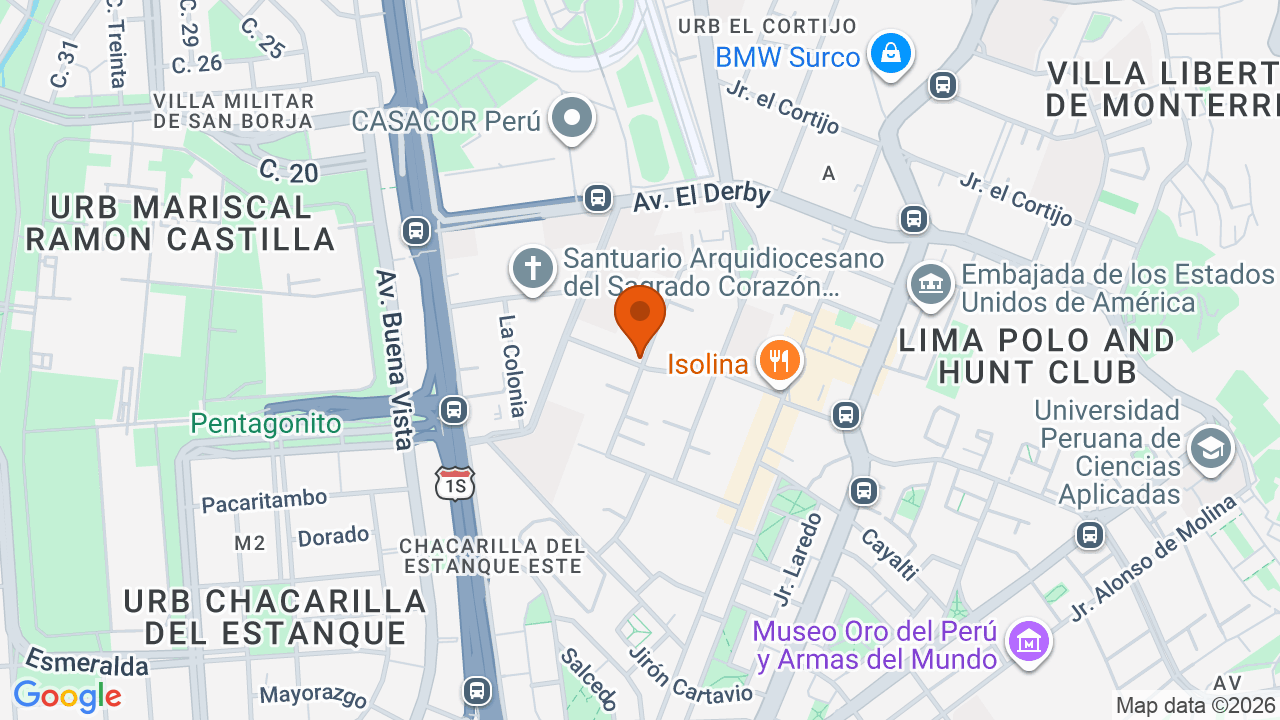 Ubicación aproximada en Santiago de Surco