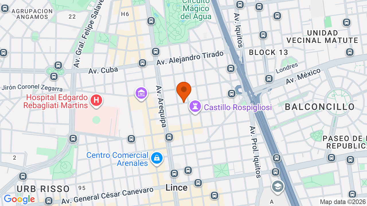 Ubicación aproximada en Cercado de Lima