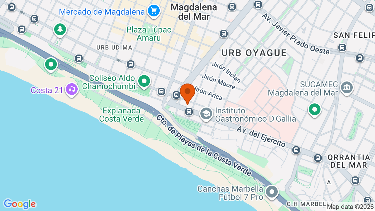 Ubicación aproximada en Magdalena del Mar