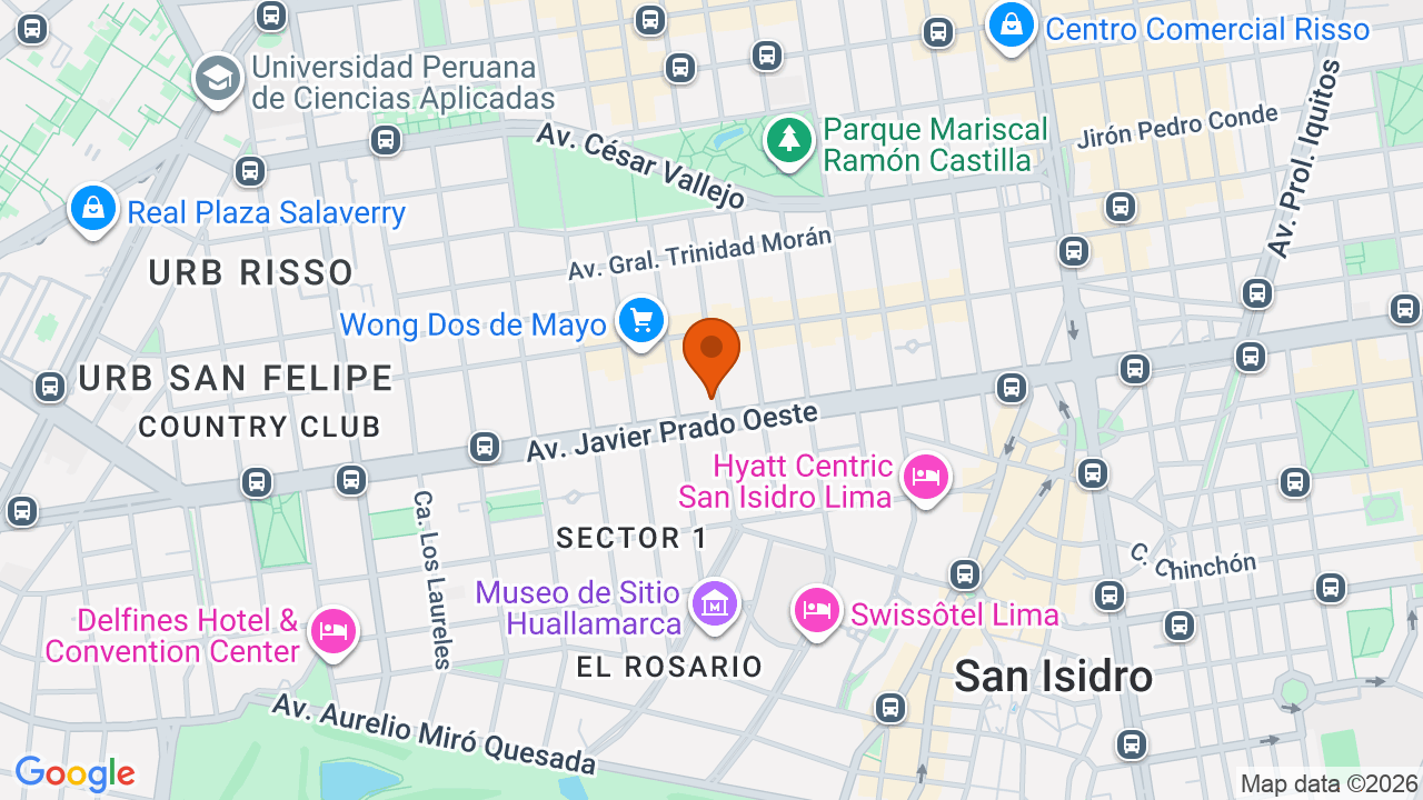 Ubicación aproximada en San Isidro