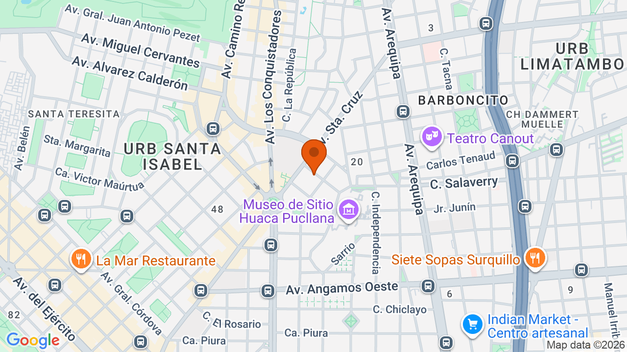Ubicación aproximada en Miraflores