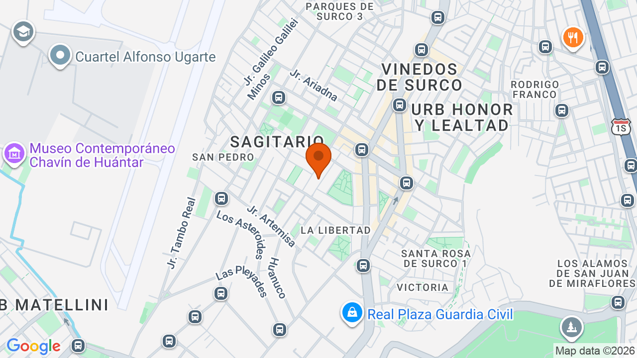 Ubicación aproximada en Santiago de Surco