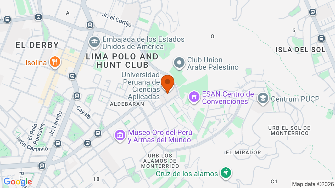 Ubicación aproximada en Santiago de Surco