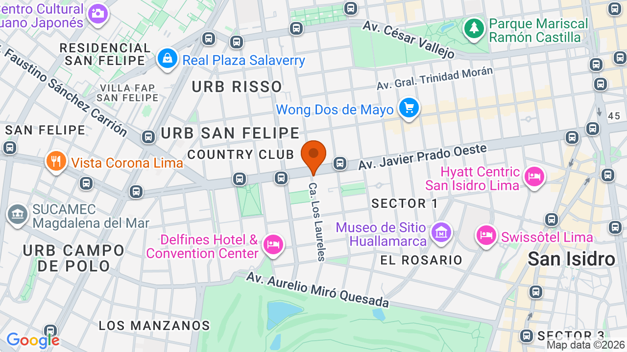 Ubicación aproximada en San Isidro