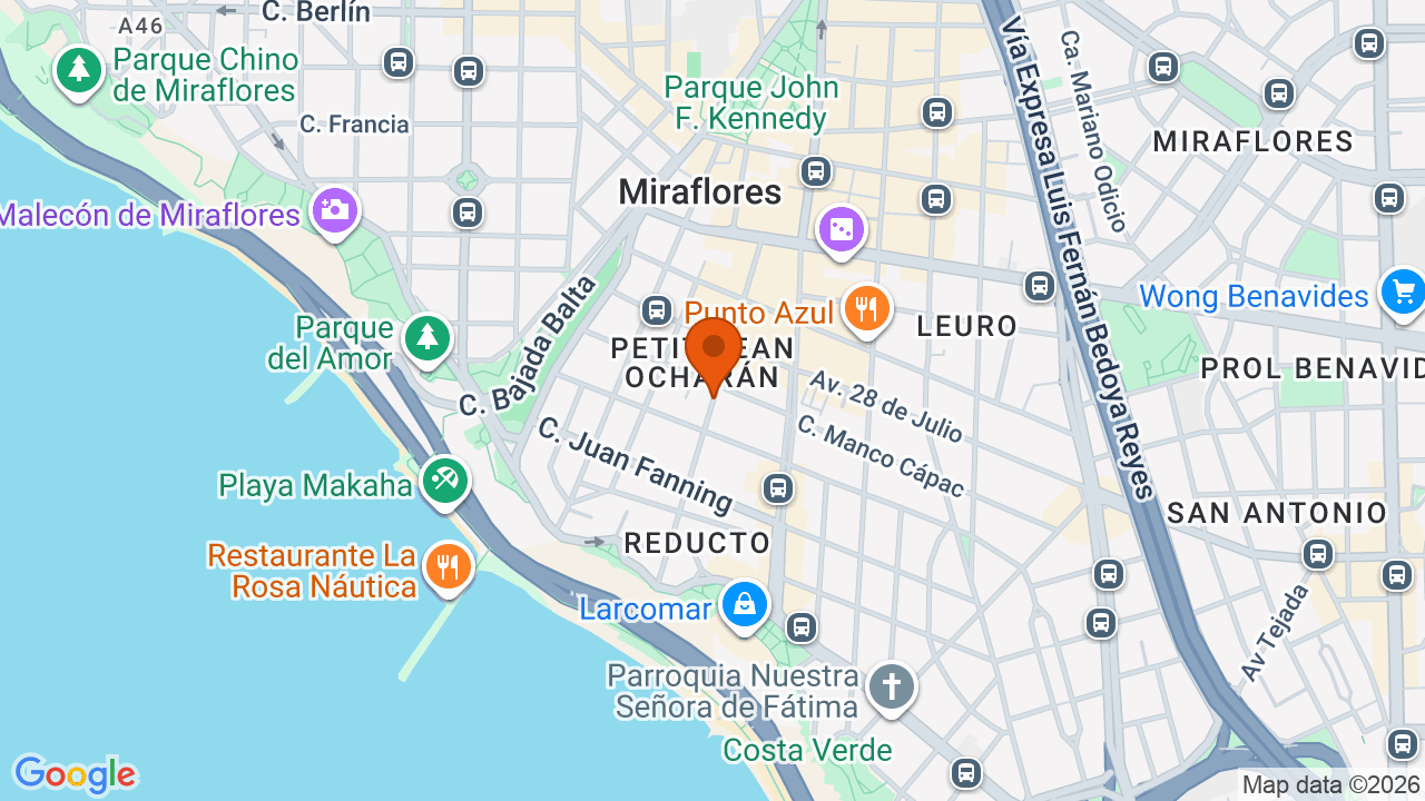 Ubicación aproximada en Miraflores