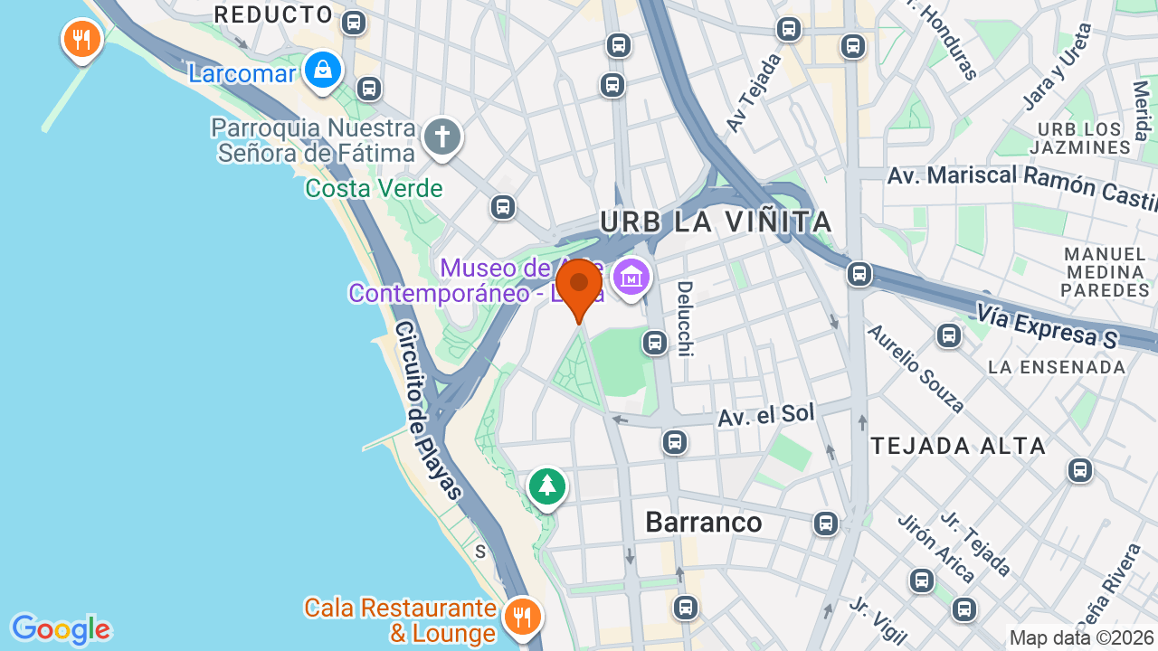 Ubicación aproximada en Barranco