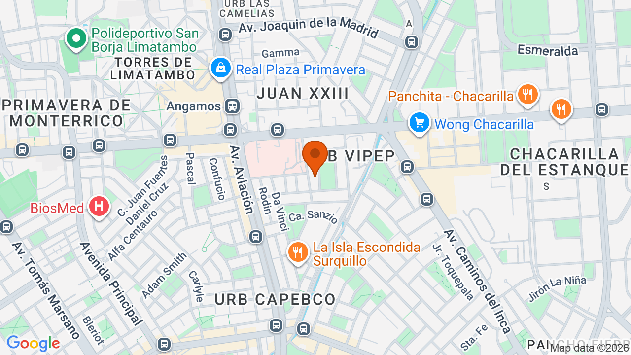 Ubicación aproximada en Surquillo