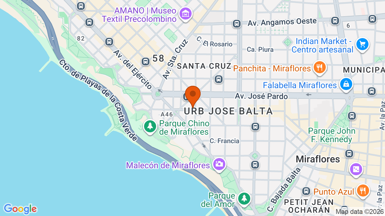 Ubicación aproximada en Miraflores