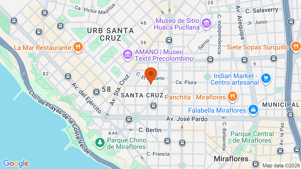 Ubicación aproximada en Miraflores