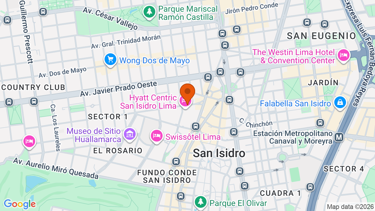 Ubicación aproximada en San Isidro