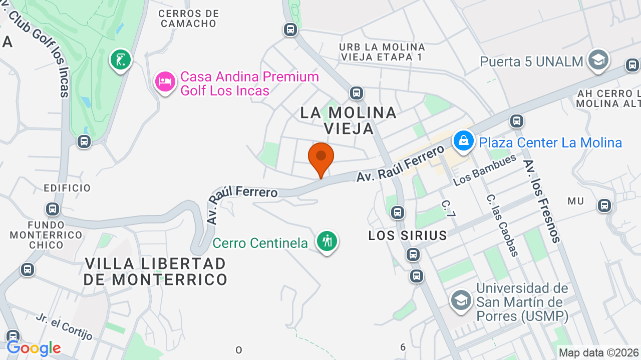 Ubicación aproximada en La Molina