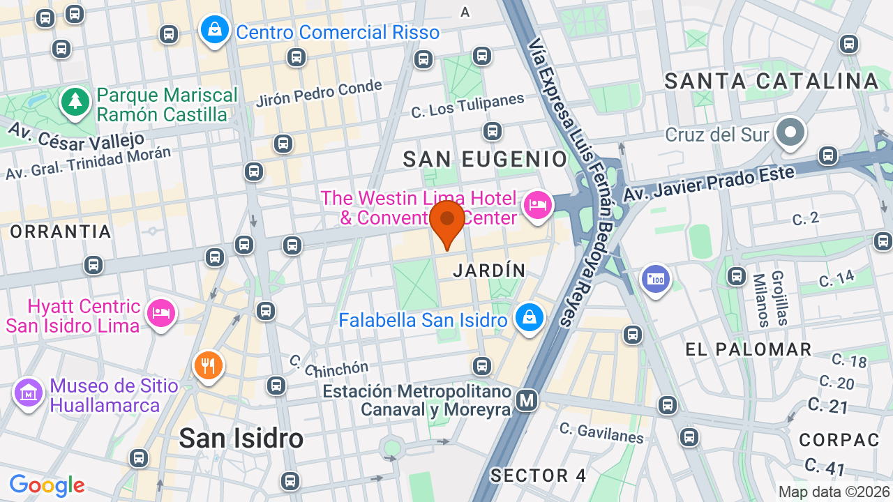 Ubicación aproximada en San Isidro