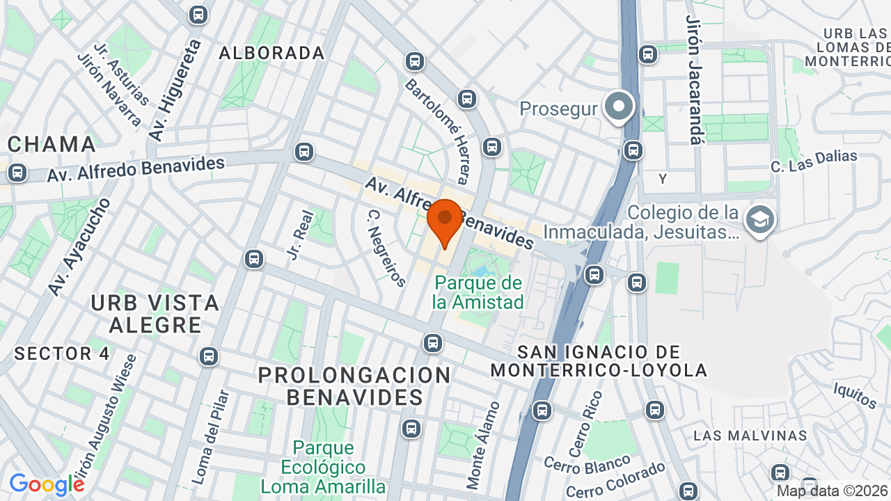 Ubicación aproximada en Santiago de Surco