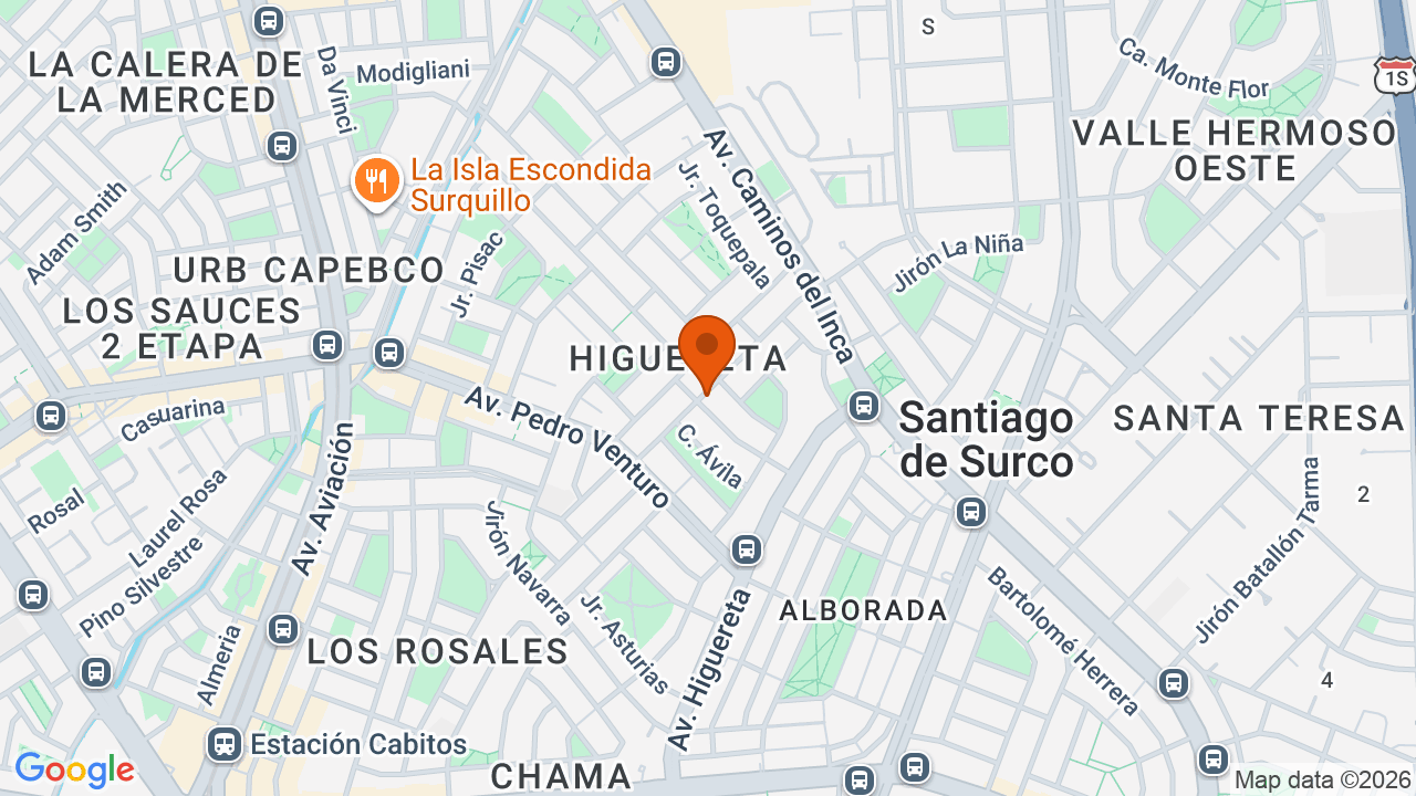 Ubicación aproximada en Santiago de Surco