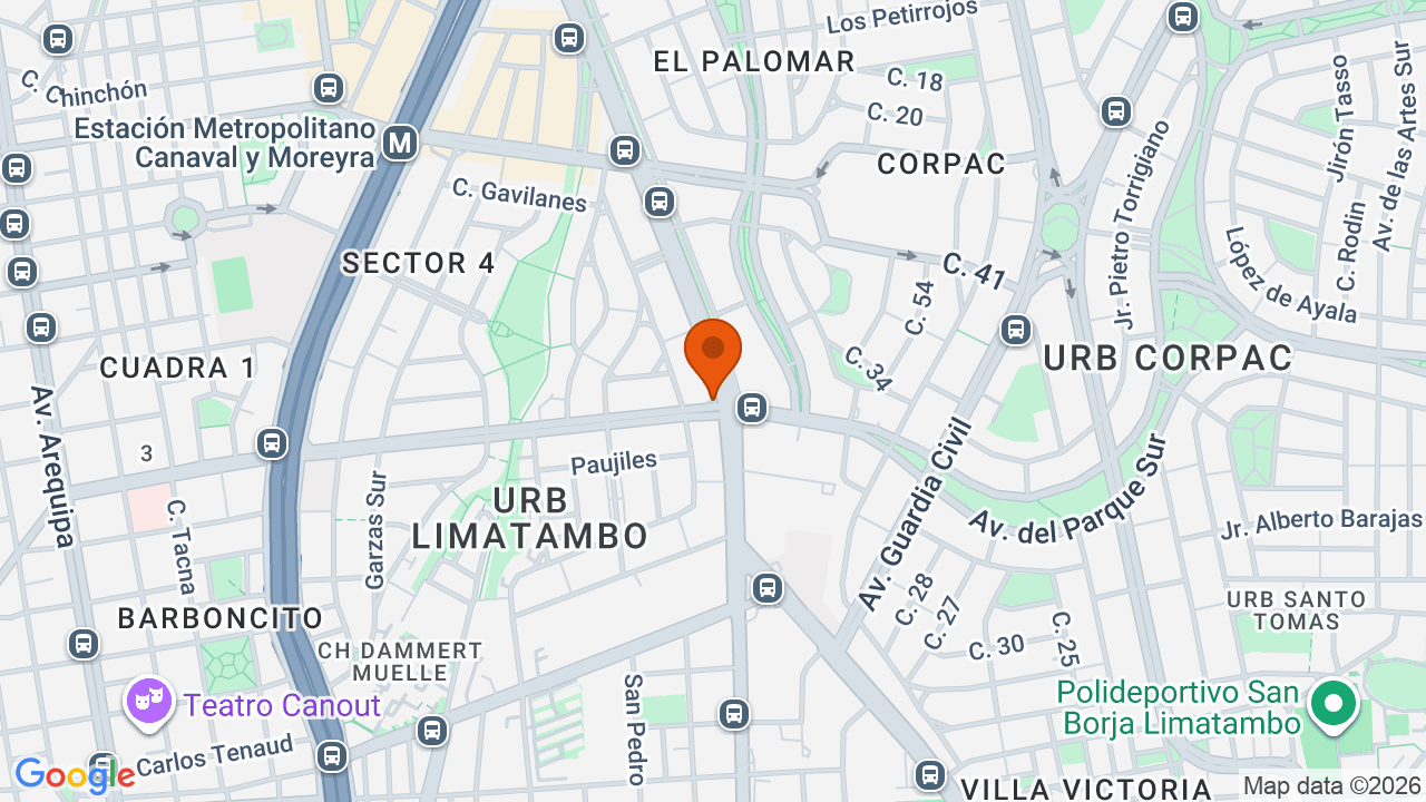 Ubicación aproximada en San Isidro